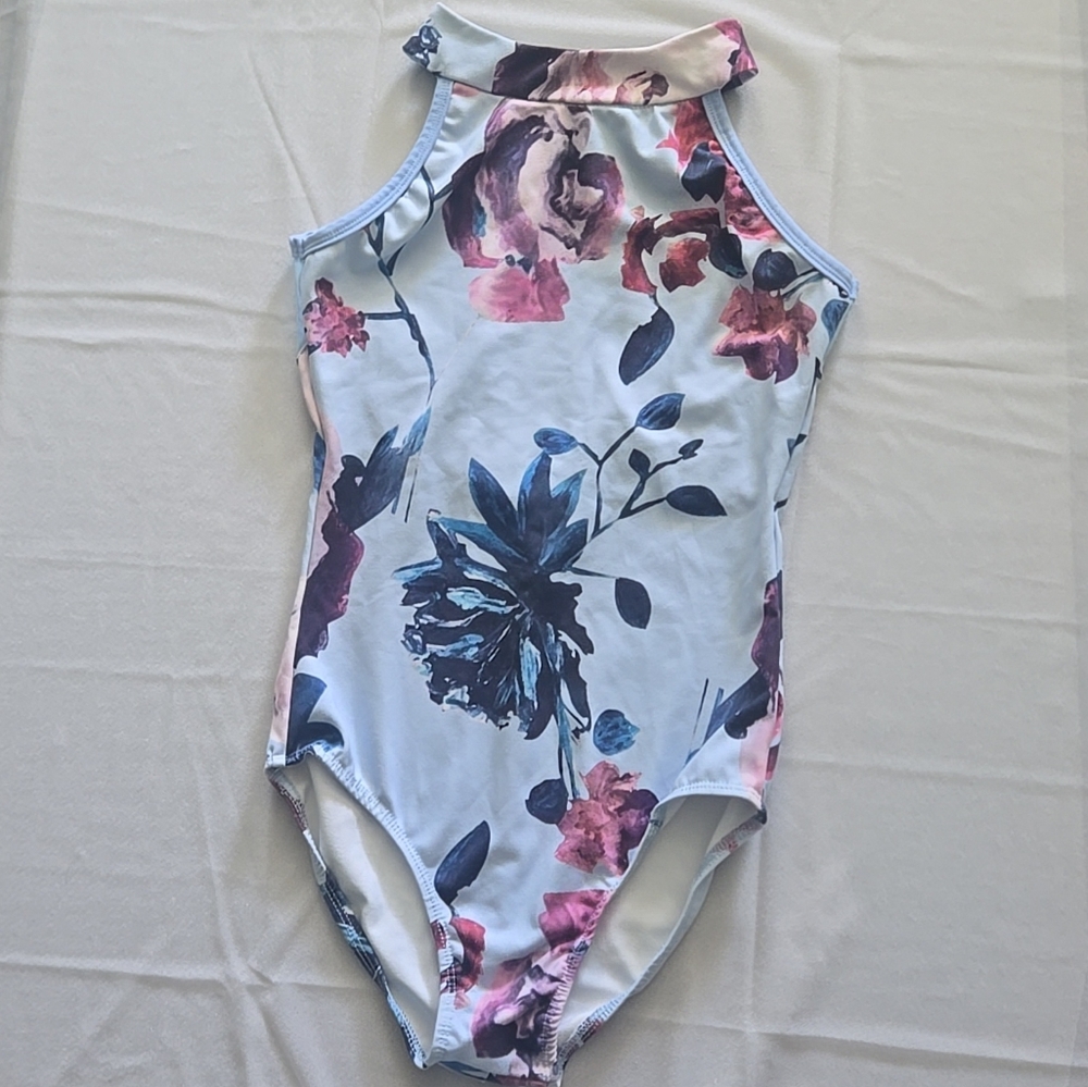 Floral High Neck Leotard